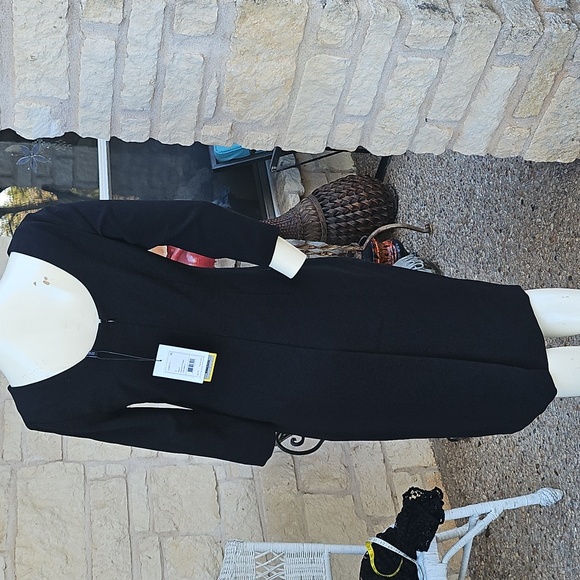 New Tags Theory Women's Varetta Admiral Crepe Sheath Dress Black Boat Neck 6 - Picture 6 of 12